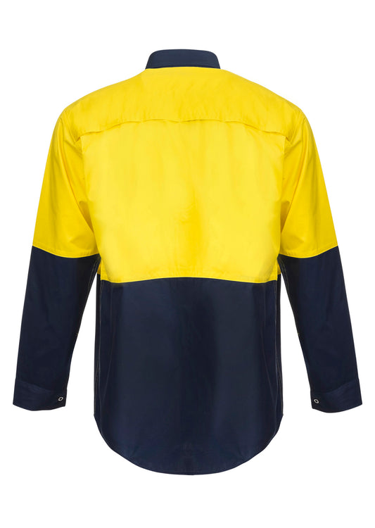 WORKCRAFT-HI VIS TWO TONE LS SHIRT