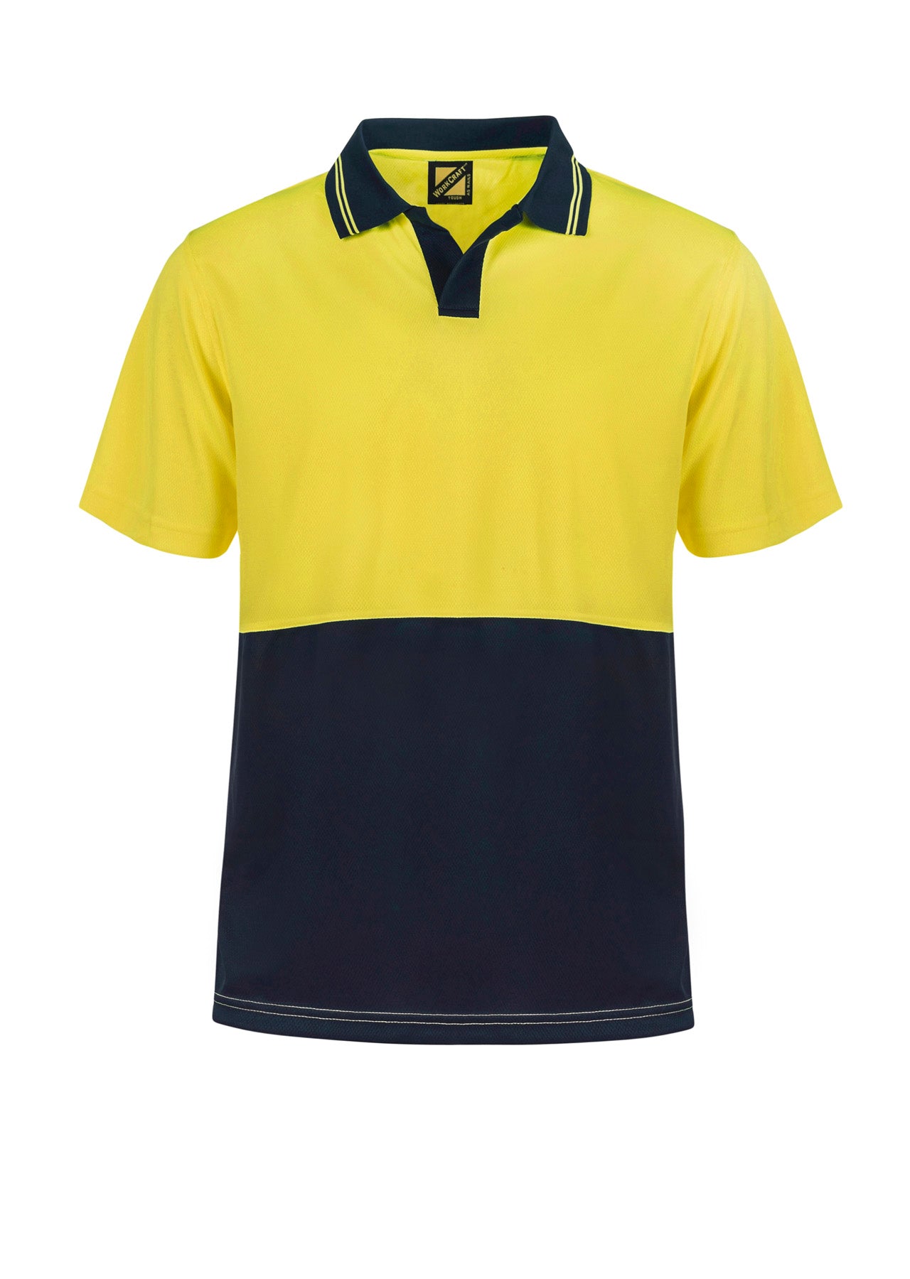 WORKCRAFT-HI VI TWO TONE SS LAUNDRY POLO
