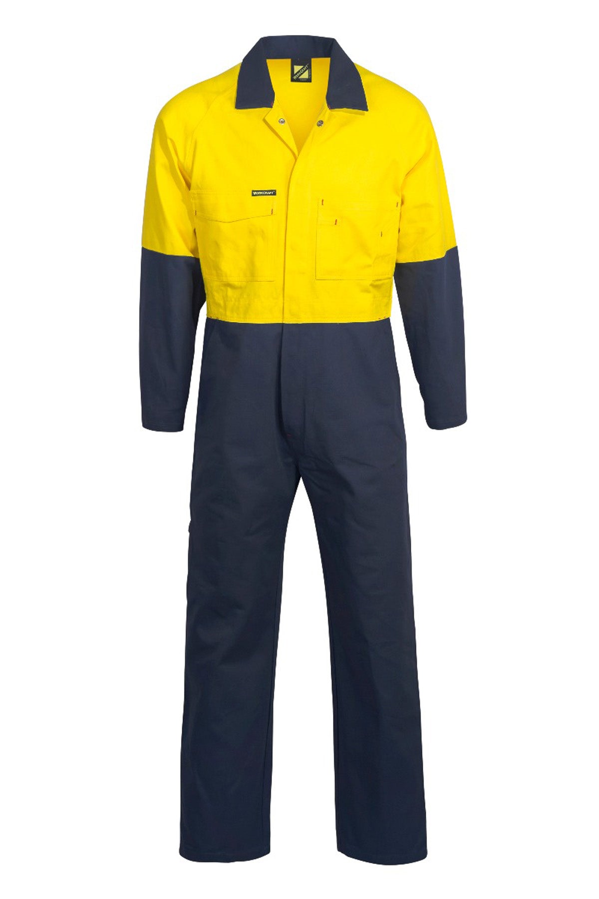 WORKCRAFT-HI VIS TWO TONE COVERALLS LONG