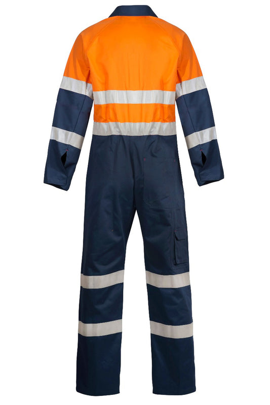 WORKCRAFT-HI VIS COVERALL YSL206 TAPE LONG
