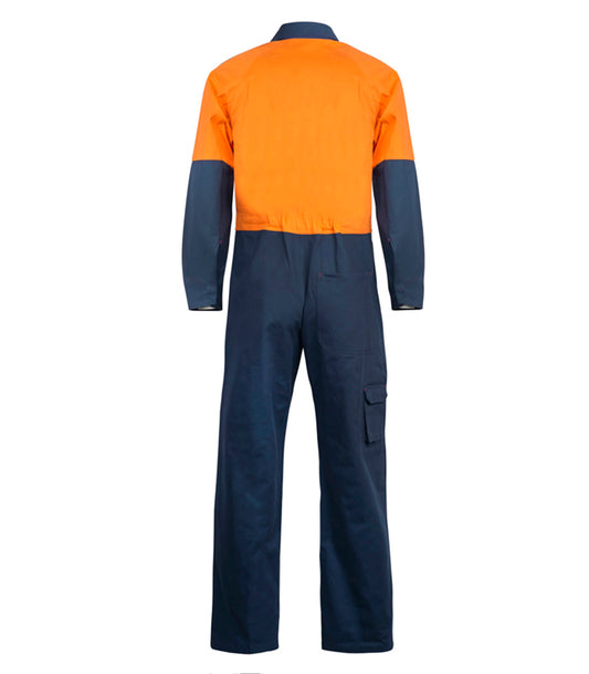 WORKCRAFT-HI VIS P/C COVERALLS