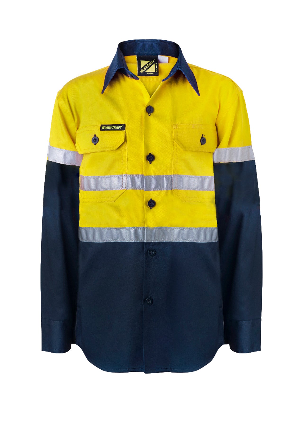 WORKCRAFT-KIDS HI VIS SHIRT CSR REF TAPE