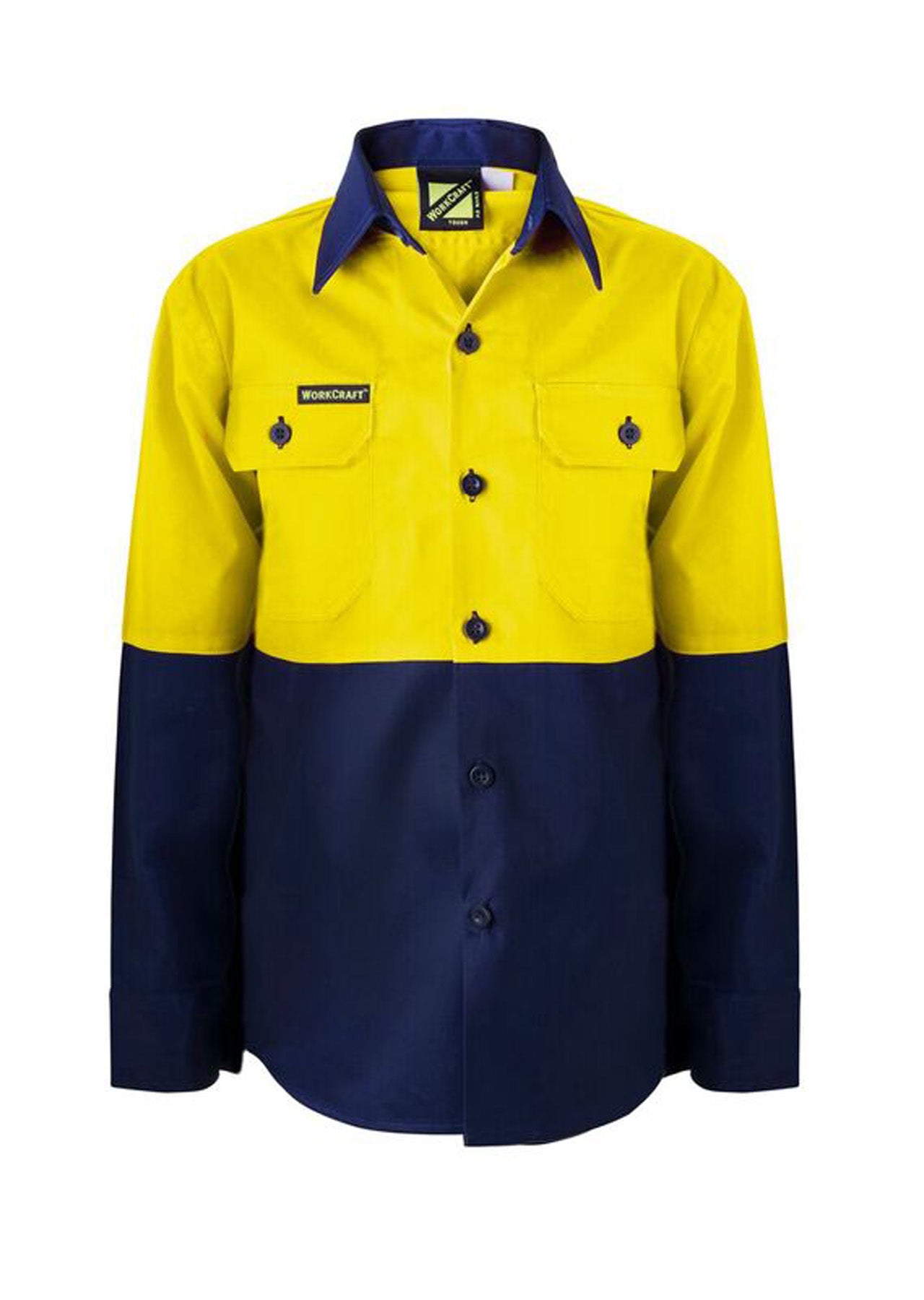 WORKCRAFT-KIDS HI VIS SHIRT LONG SLEEVE