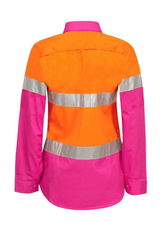 WORKCRAFT-LADIES HI VIS 2 TONE SHIRT CSR