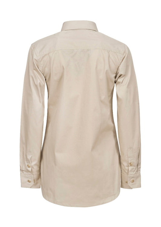 WORKCRAFT-LADIES HALF PLACKET SHIRT