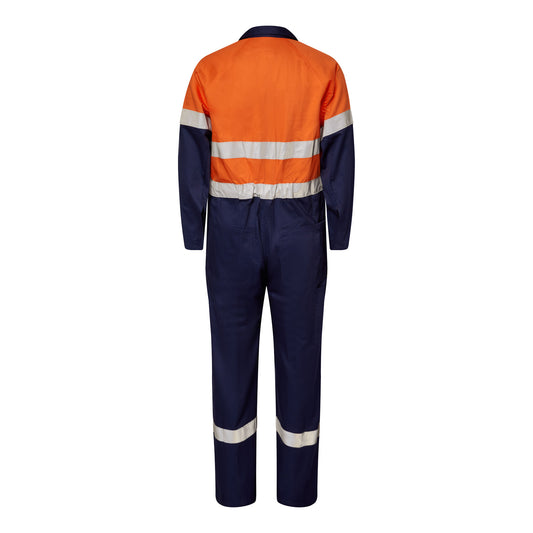 WORKCRAFT-LIGHT HI VIS COVERALL CSR TAPE