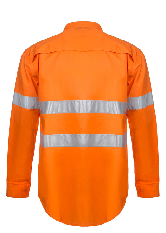 WORKCRAFT-LADIES LIGHT WEIGHT HI VIS SHIRT WITH CSR TAPE