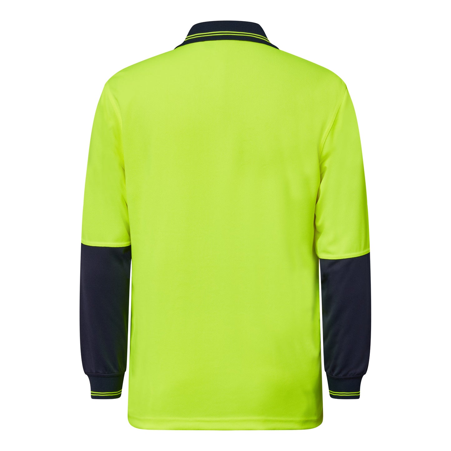 WORKCRAFT-HI VIS TWO TONE LS POLO POCKET