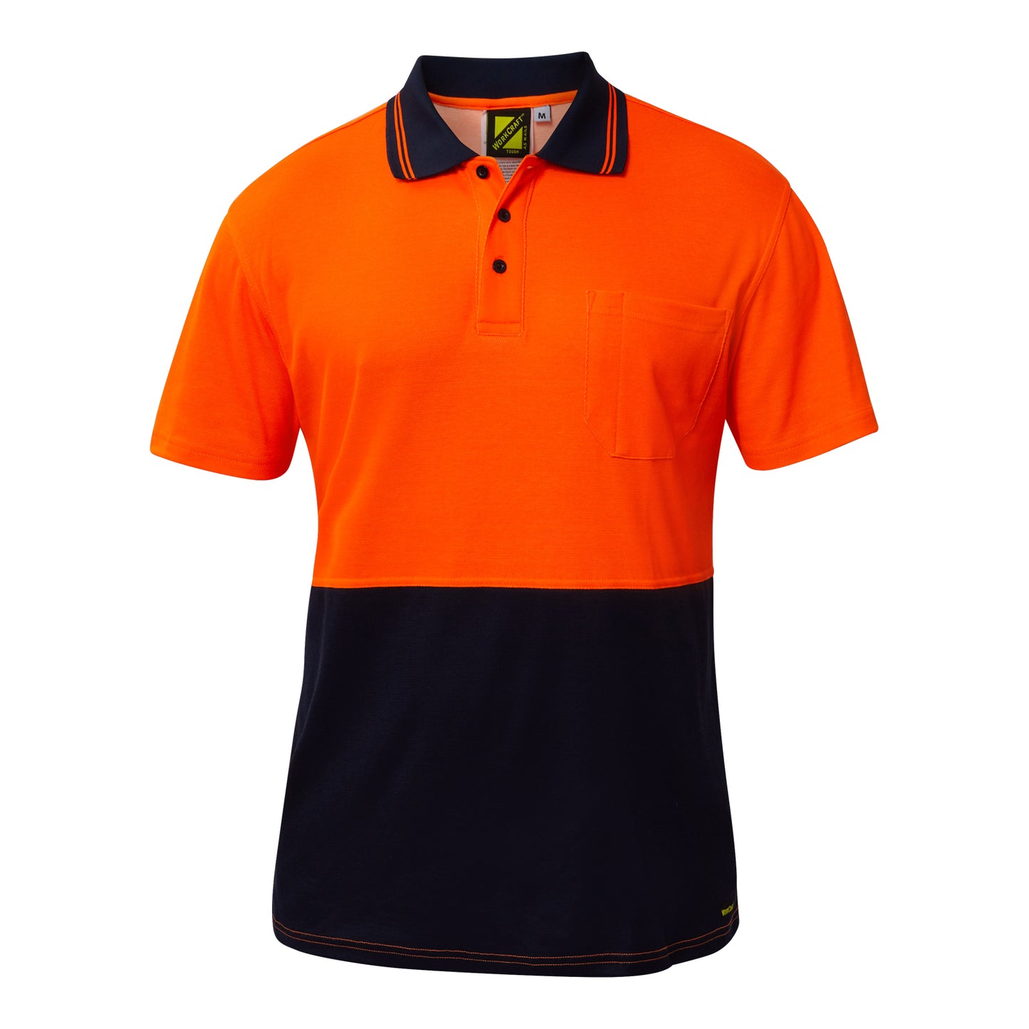WORKCRAFT-HI VIS TWO TONE SS POLO CB