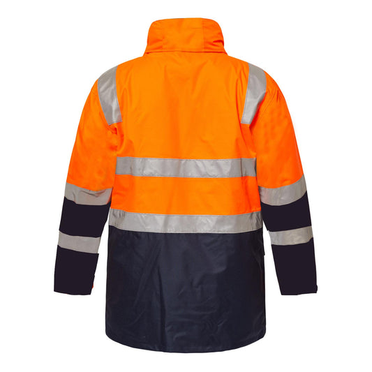 WORKCRAFT-HI VIS 4 IN 1 JACKET WITH TAPE