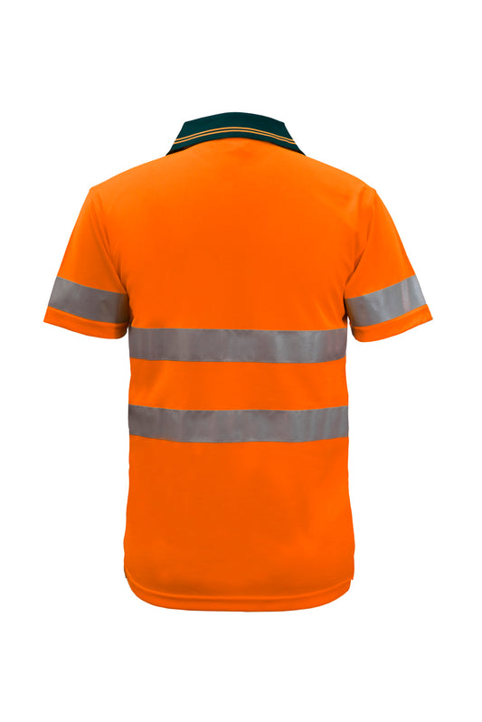 WORKCRAFT-HI VIS TWO TONE SS POLO & TAPE