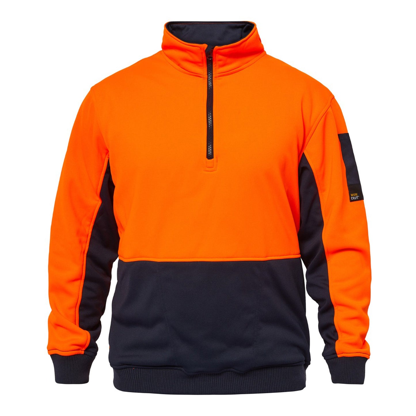WORKCRAFT-HI VIS 1/2 ZIP PULLOVER