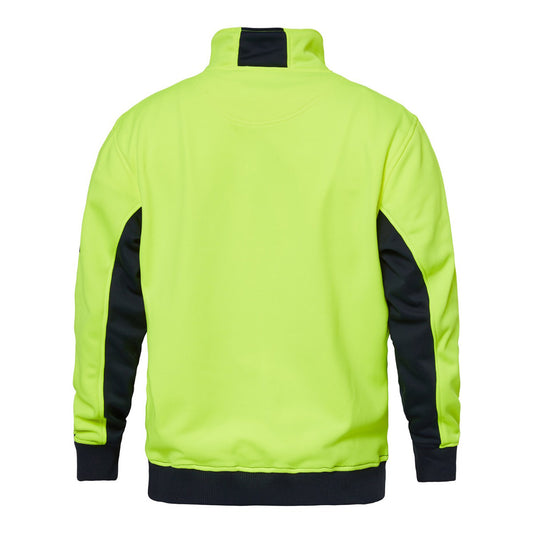 WORKCRAFT-HI VIS 1/2 ZIP PULLOVER