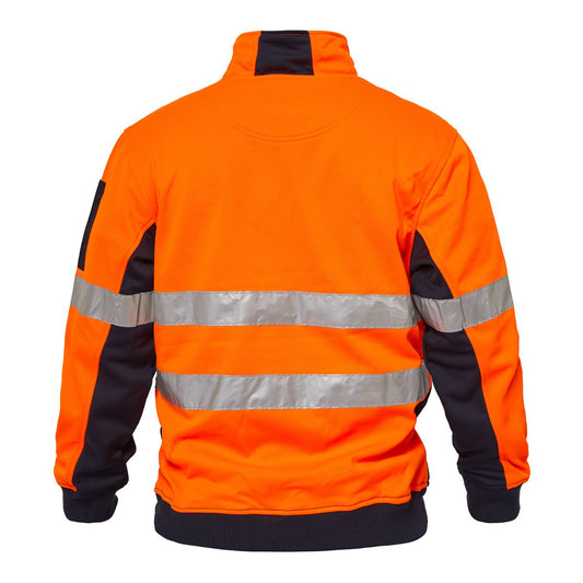 WORKCRAFT-HI VIS 1/2 ZIP PULLOVER TAPE