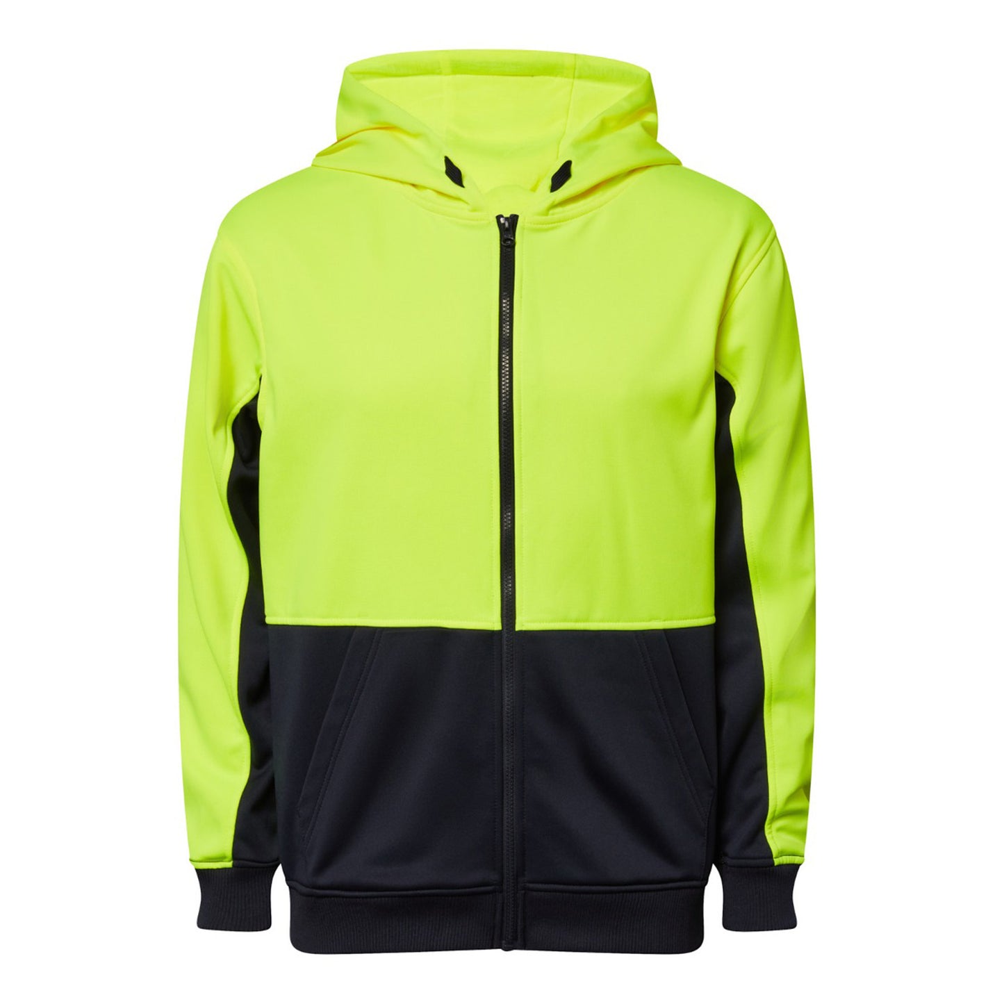 WORKCRAFT-HI VIS HOODIE W/ZIP