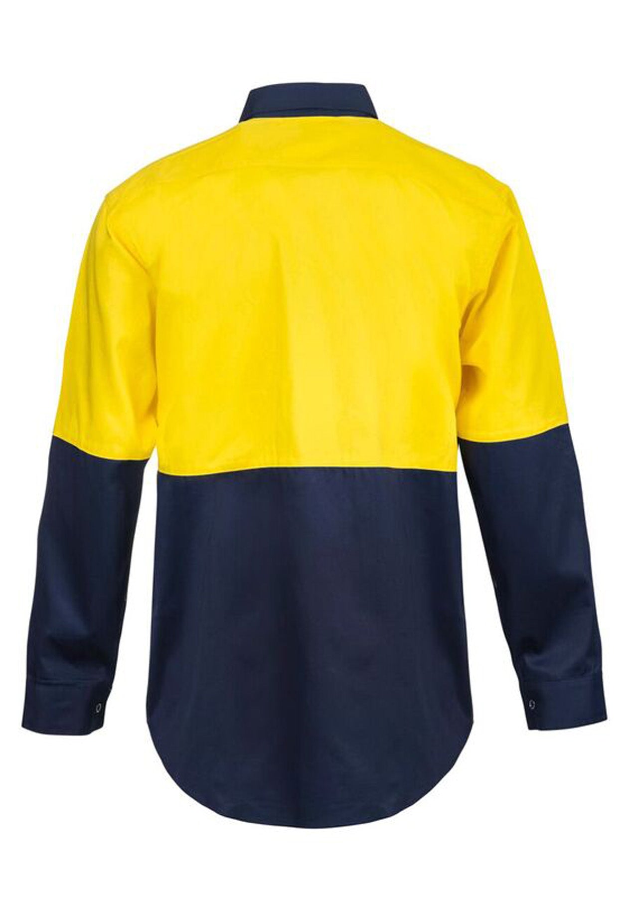 WORKCRAFT-TWO TONE L/S SHIRT WITH STUDS