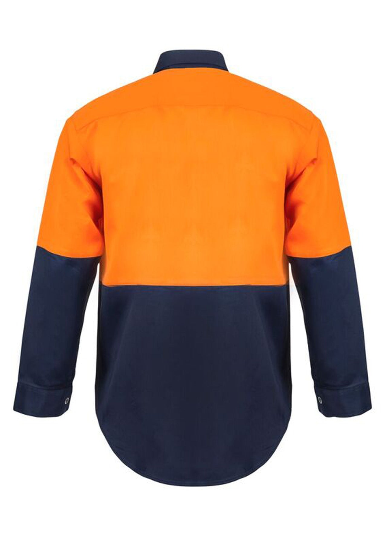 WORKCRAFT-TWO TONE L/S SHIRT WITH STUDS