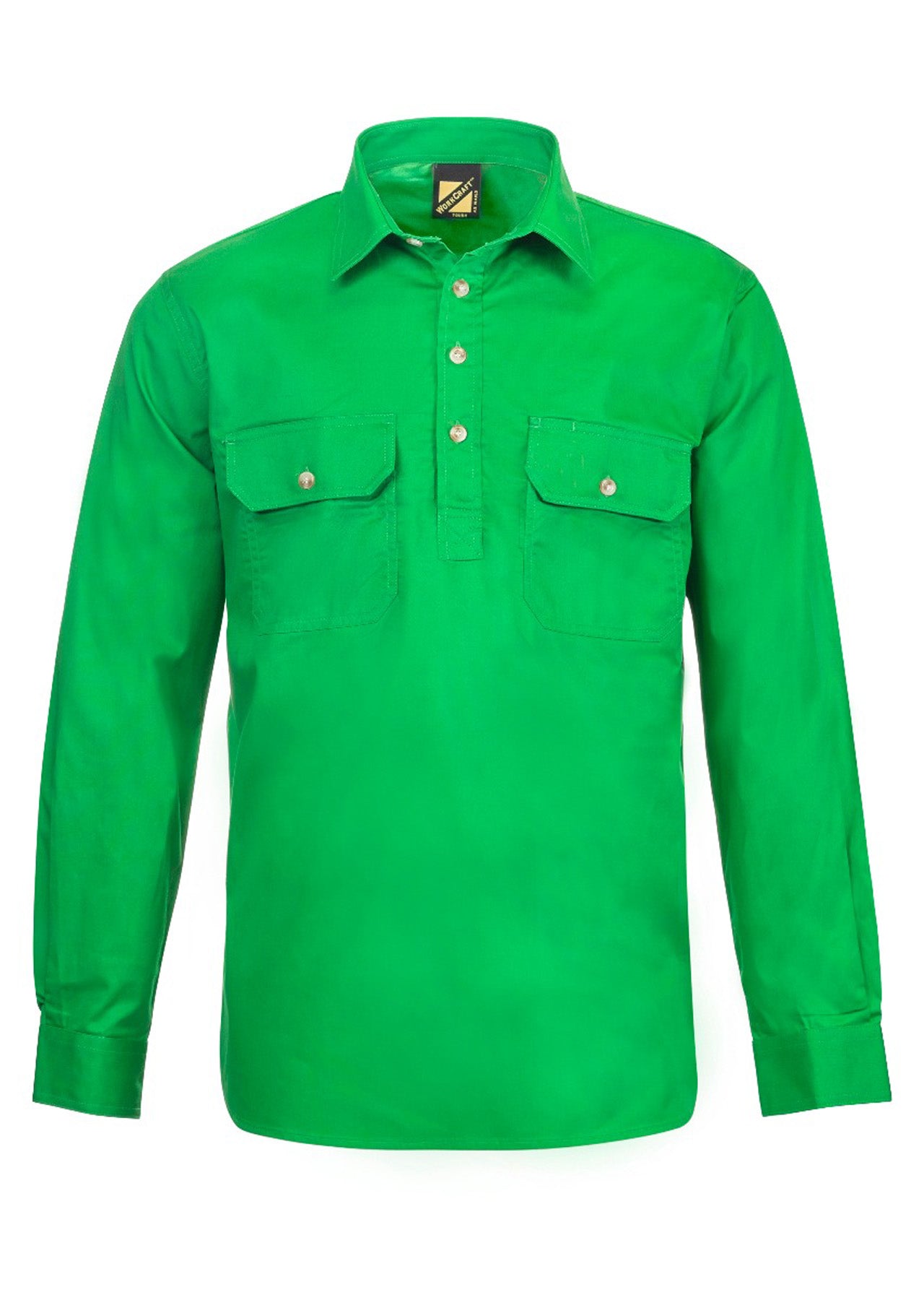 WORKCRAFT-HALF PLACKET FULL COL SHT