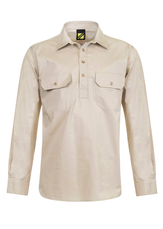 WORKCRAFT-HALF PLACKET FULL COL SHT