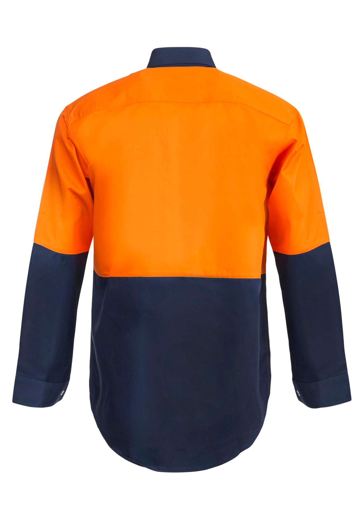 WORKCRAFT-L/S TWO TONE HI VIS SHIRT STUD
