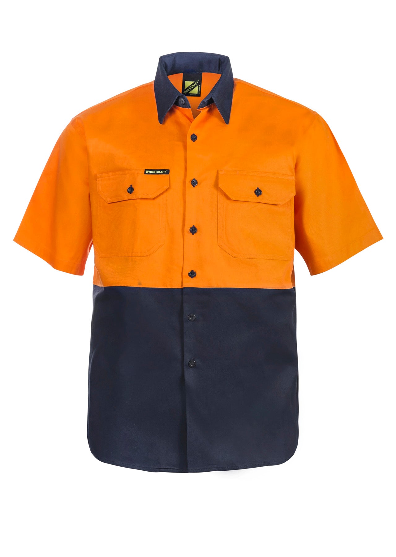 WORKCRAFT-TWO TONE SHORT SLEEVE SHIRT