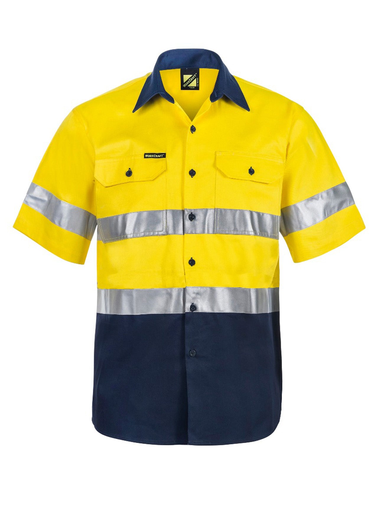 WORKCRAFT-TWO TONE S/S SHIRT W CSR TAPE