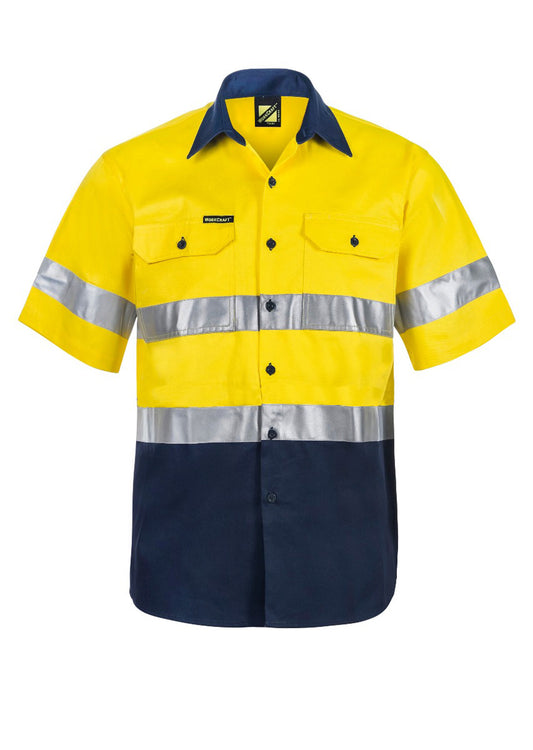 WORKCRAFT-TWO TONE S/S SHIRT W CSR TAPE