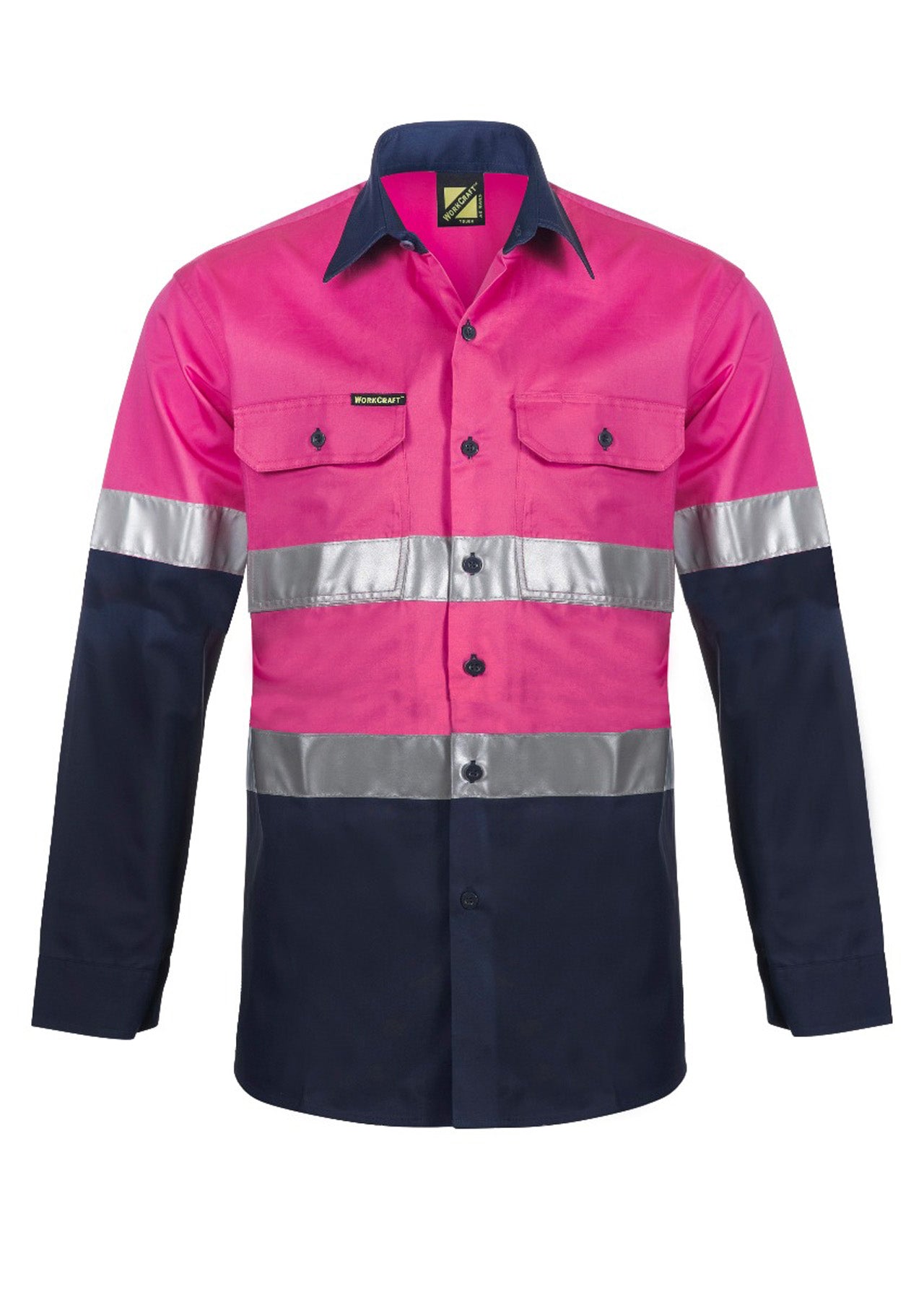 WORKCRAFT-COTTON L/S SHIRT WITH CSRTAPE