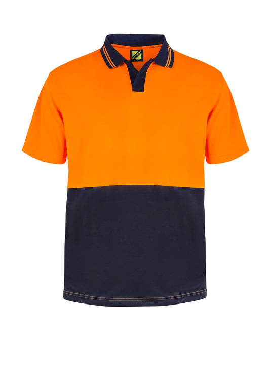 WORKCRAFT-HI VI TWO TONE SS LAUNDRY POLO