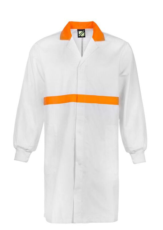 WORKCRAFT-DUSTCOAT L/S WITH KNIT CUFF