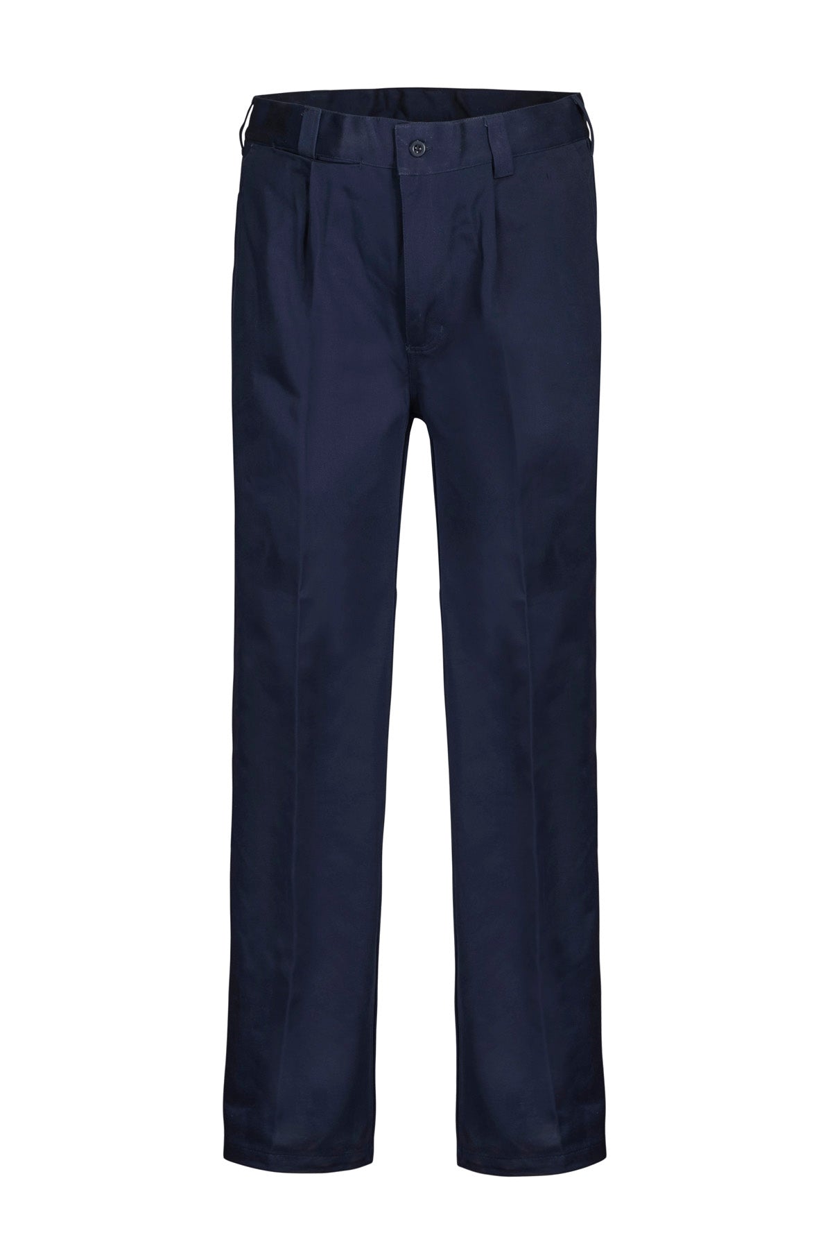 WORKCRAFT-SINGLE PLEAT COTTON PANT LONG