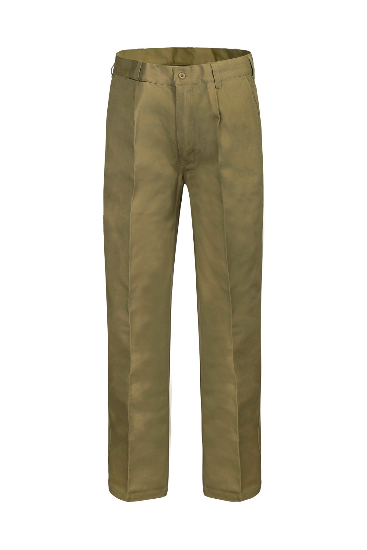 WORKCRAFT-SINGLE PLEAT COTTON PANT LONG