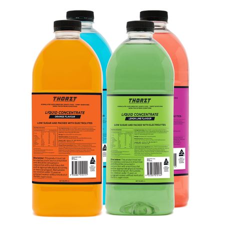 Thorzt - Hydration Liquid Concentrates - Mixed Flavours (Pack of 4 x 2L)