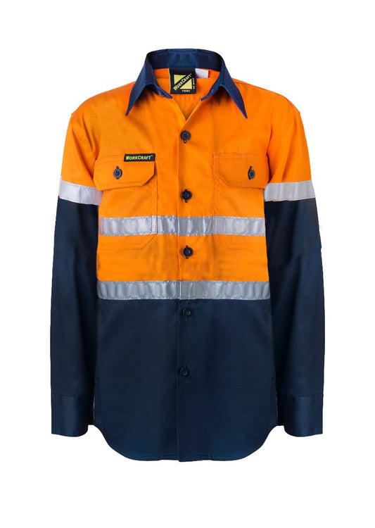 WORKCRAFT-KIDS HI VIS SHIRT CSR REF TAPE