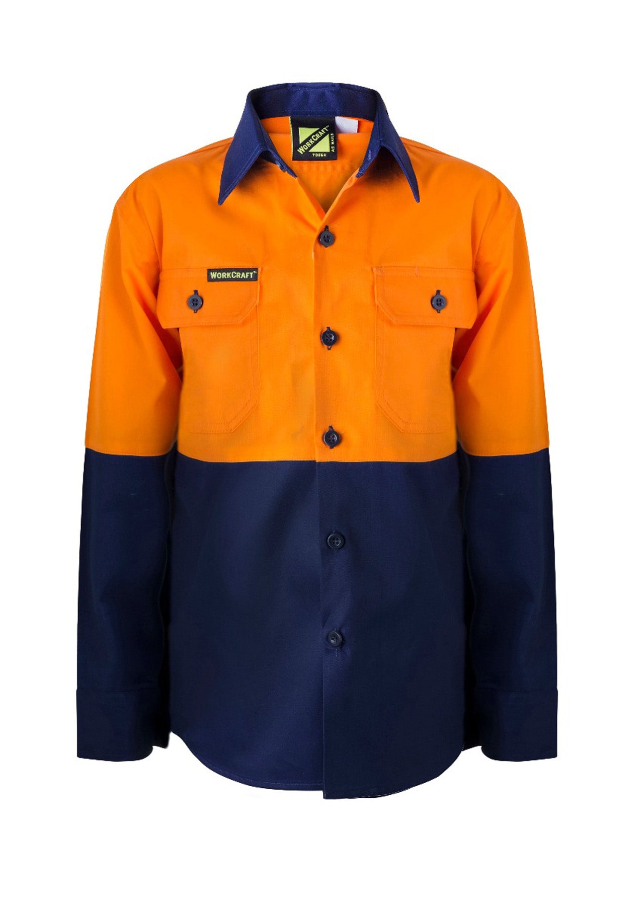 WORKCRAFT-KIDS HI VIS SHIRT LONG SLEEVE