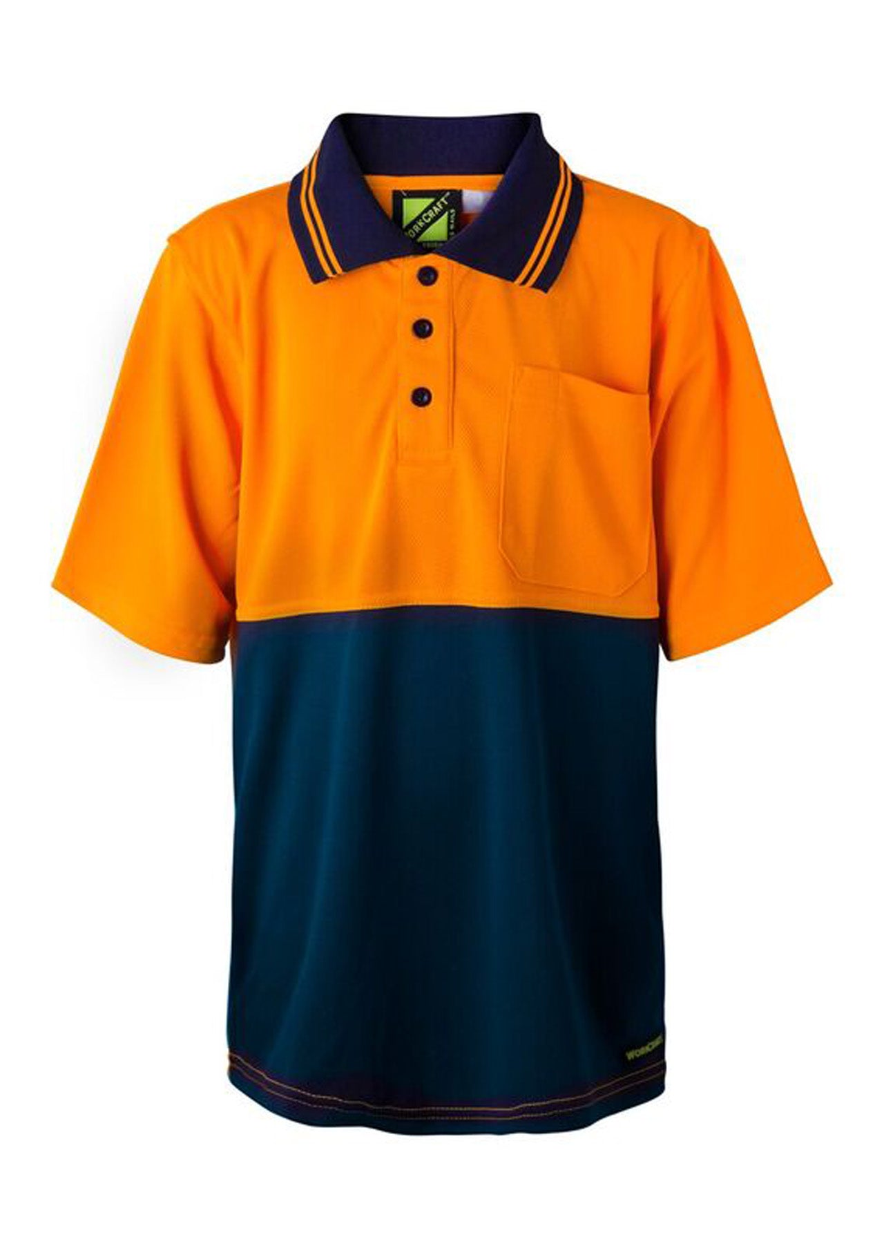 WORKCRAFT-KIDS S/S TWO TONE POLO