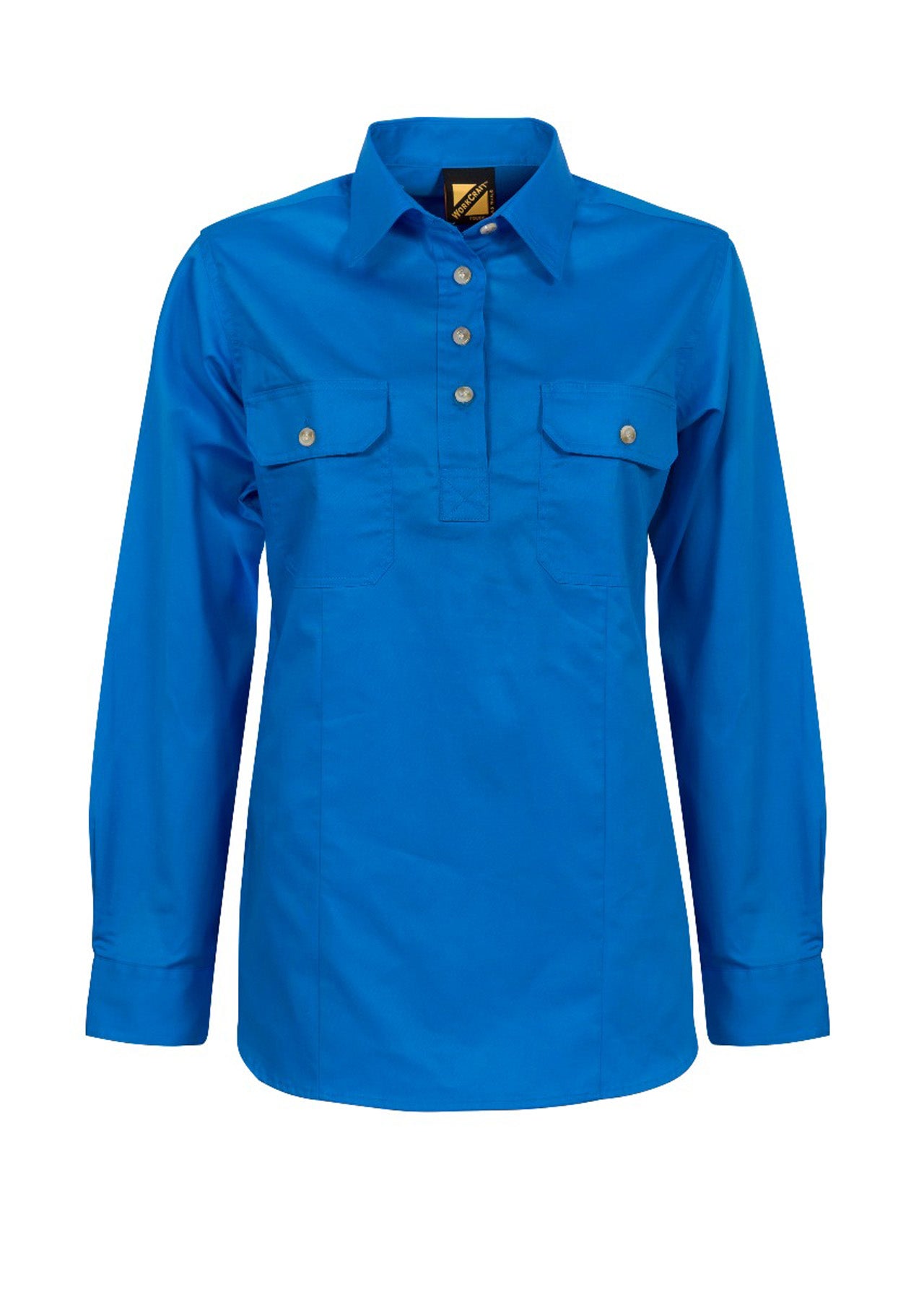 WORKCRAFT-LADIES HALF PLACKET SHIRT