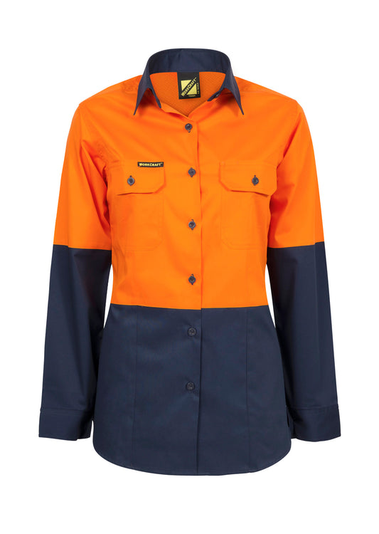 WORKCRAFT-LADIES HI VIS 2 TONE SHIRT