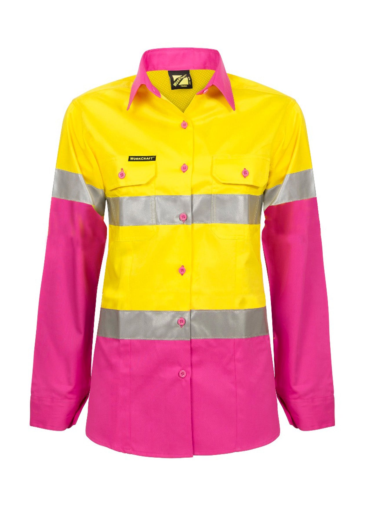 WORKCRAFT-LADIES HI VIS 2 TONE SHIRT CSR
