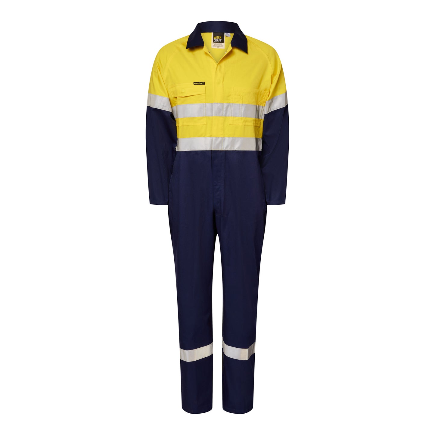 WORKCRAFT-LIGHT HI VIS COVERALL CSR TAPE