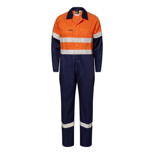 WORKCRAFT-LIGHT HI VIS COVERALL CSR TAPE