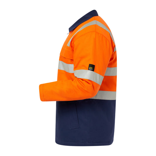 WORKCRAFT-HI VIS QUILTED JKT W/TAPE