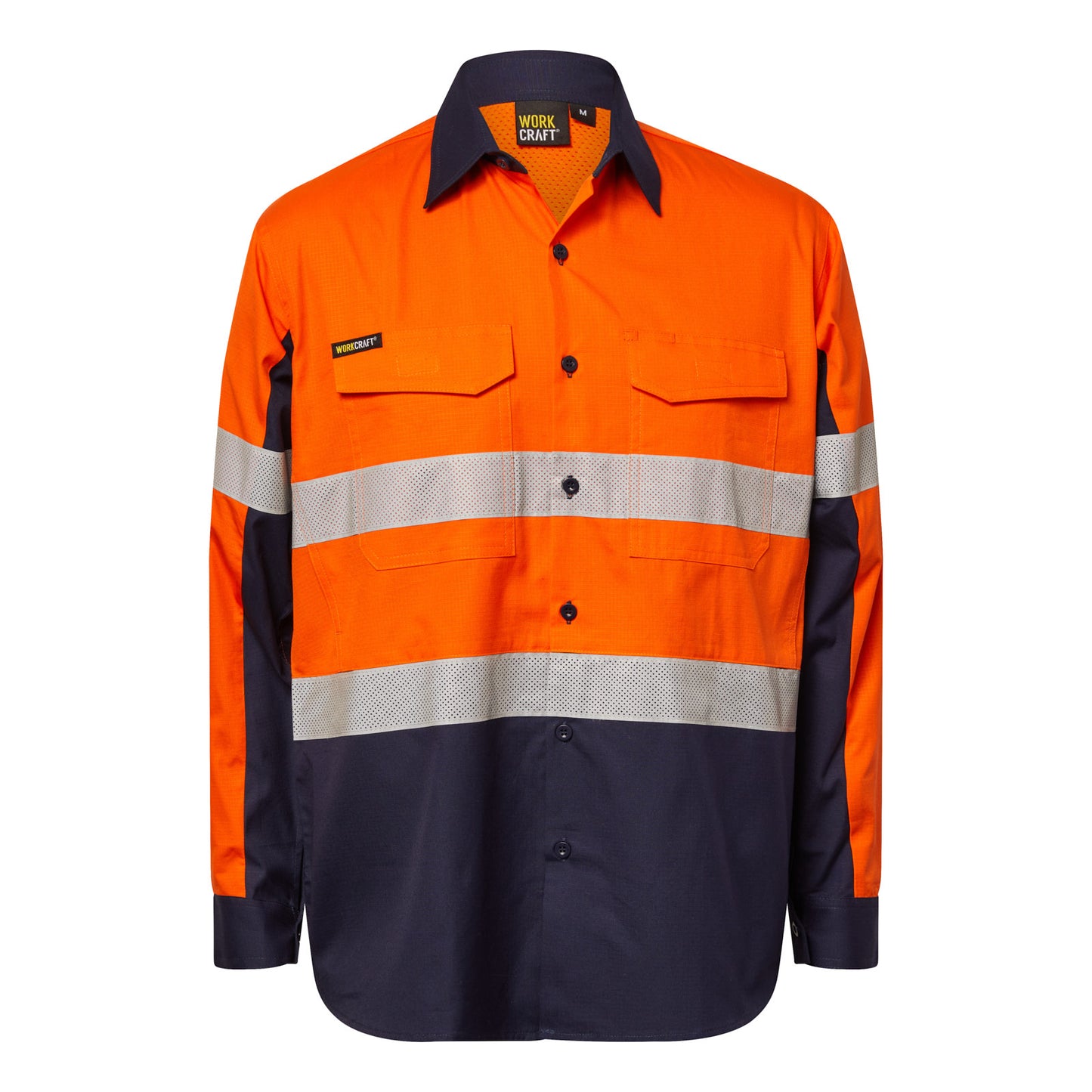 WORKCRAFT-RIPSTOP LS VENTED SHIRT W/TAPE