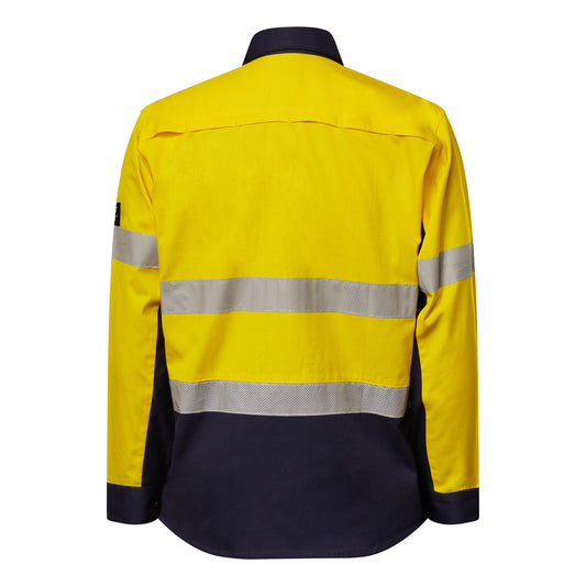 WORKCRAFT-RIPSTOP LS VENTED SHIRT W/TAPE