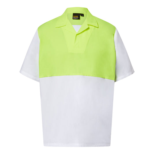 WORKCRAFT-JACSHIRT SS RIB NECK INSERT