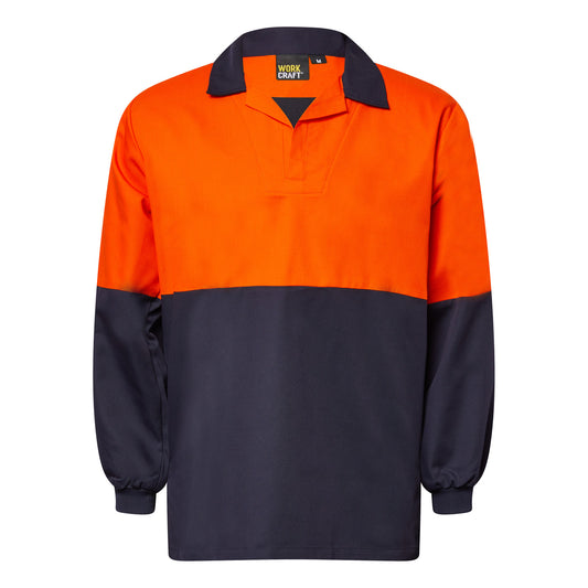 WORKCRAFT-JACSHIRT L/S HIVIS 2 TONE NKIN