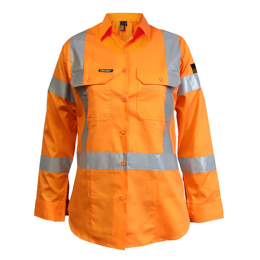 WORKCRAFT-LADIES NSW RAIL XPATTERN SHIRT