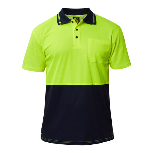 WORKCRAFT-HI VIS TWO TONE SS POLO CB