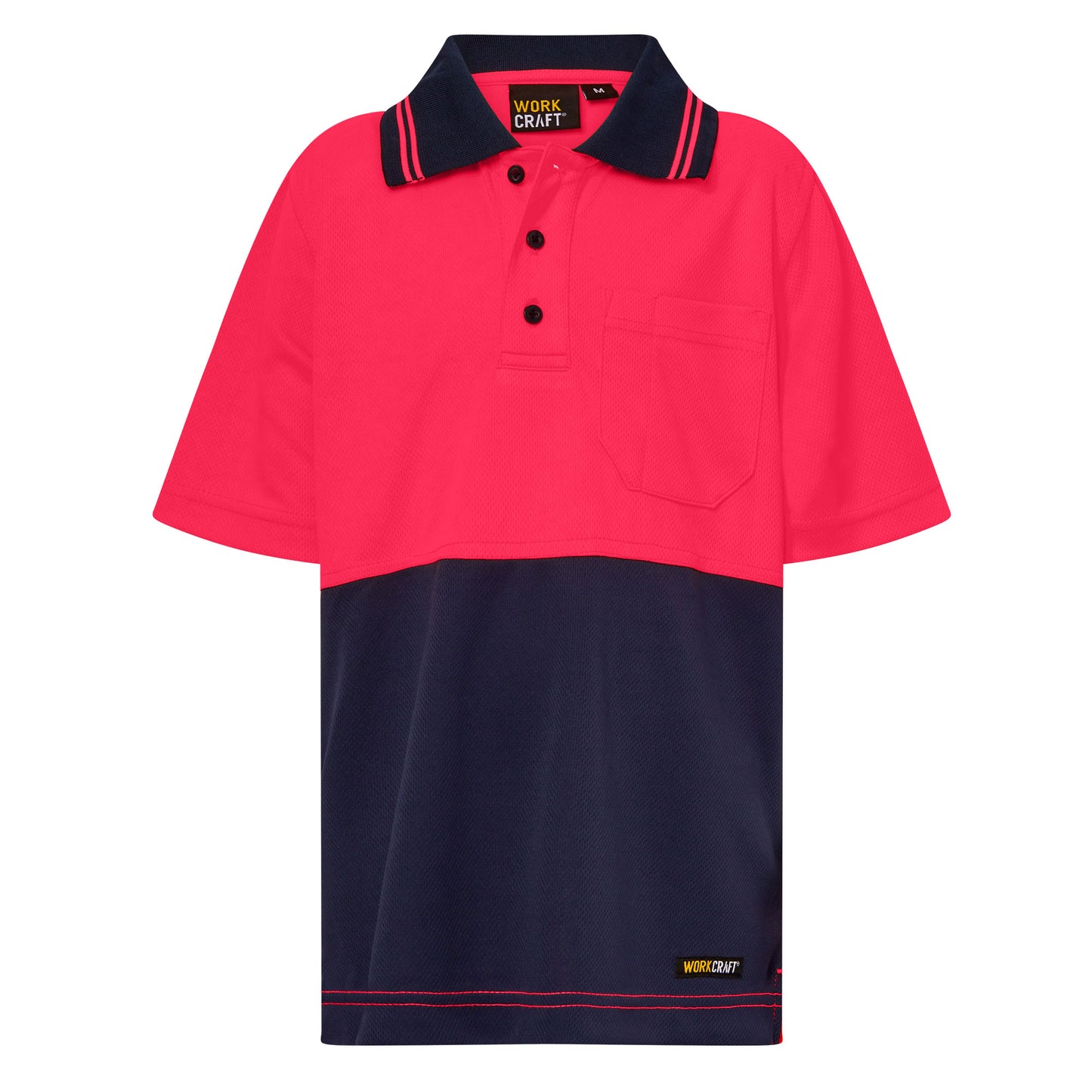 WORKCRAFT-KIDS S/S TWO TONE POLO