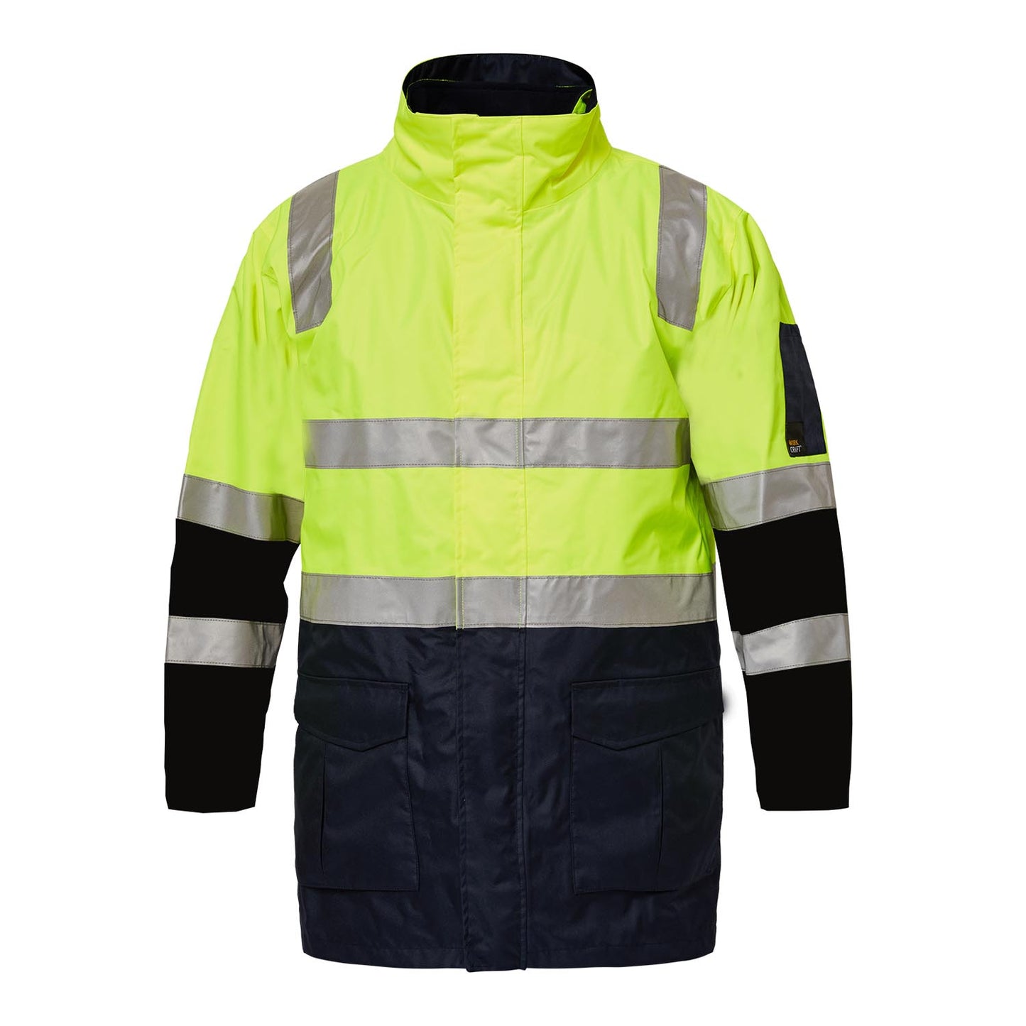 WORKCRAFT-HI VIS JACKET WITH TAPE